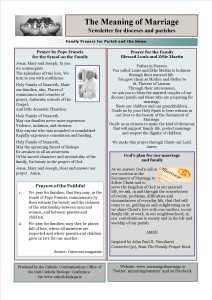 Meaning of Marriage Newsletter Issue 9 for Sunday 17 May 2015 back